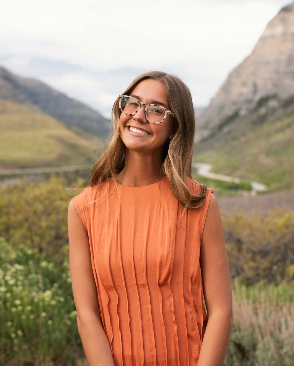 Elaine Orange Dress