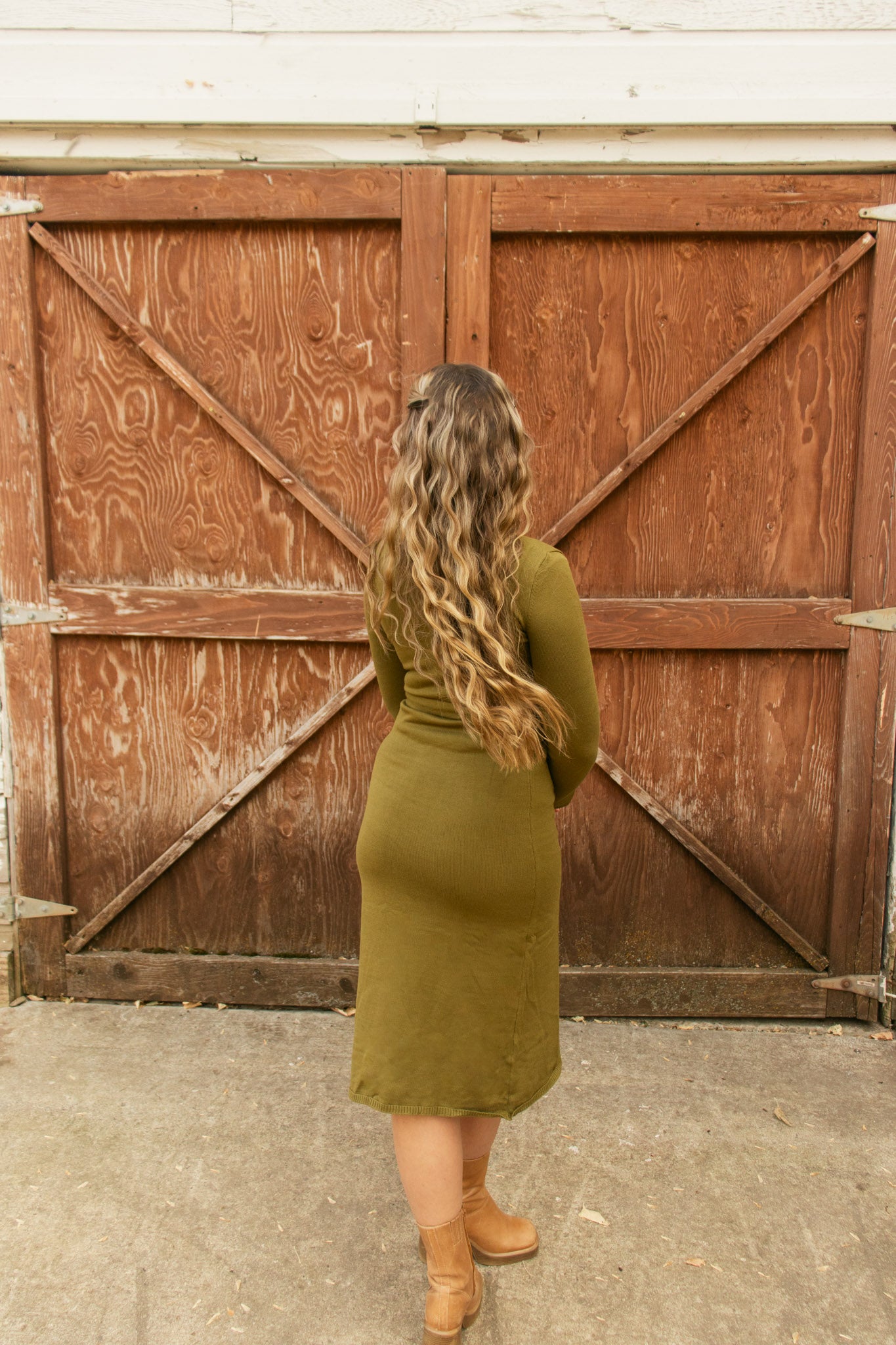 Olive Sweater Dress