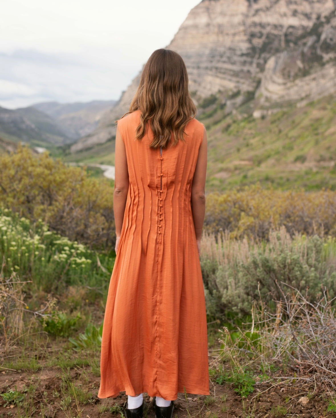 Elaine Orange Dress